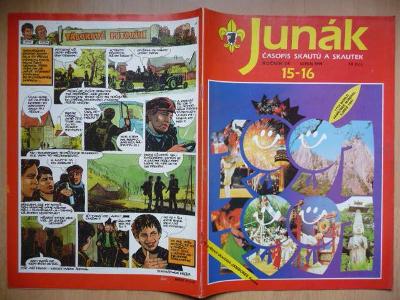 Časopis - Junák - ročník 34. - dvojčíslo 15. - 16. - Srpen 1991