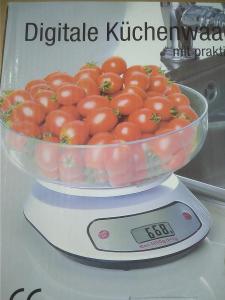 Digitální kuchyňská váha + miska, max 5 Kg, 1g - 2.jakost (BC 289 Kč )