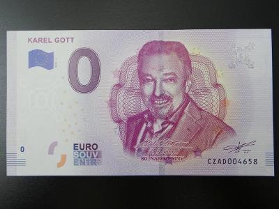 0 EURO KAREL GOTT V KVALITĚ UNC