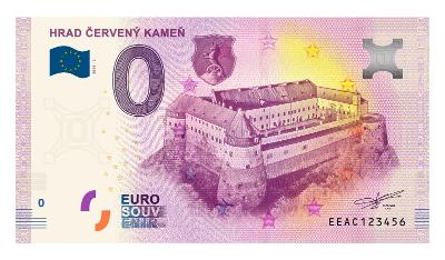 0 Euro souvenir bankovka 2019 - HRAD ČERVENÝ KAMENIE