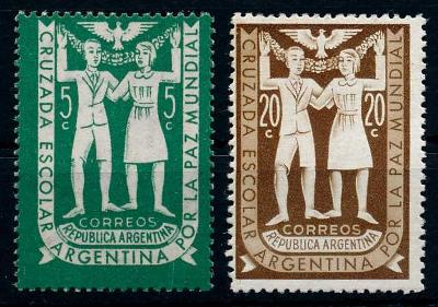 Argentina **/ 1947 Mi.547z -8 ,547 s průsvitkou , komplet  ,  /N1/