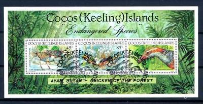 Kokosový ostrov , Cocos Islands 1992 o/ Mi. Block 12 , ptáci ,    /AL/