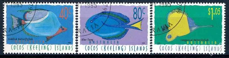 Kokosový ostrov , Cocos Islands 1995 o/ Mi 340/2 komplet ryby ,  /AL/