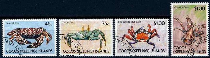 Kokosový ostrov , Cocos Islands 1990 o/ Mi 224/7 krab komplet  /AL/