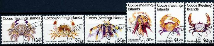 Kokosový ostrov , Cocos Islands 1992 o/ Mi 274/9 krab , komplet , /AL/