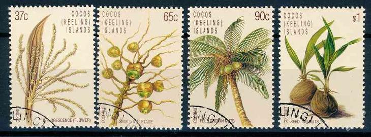 Kokosový ostrov , Cocos Islands 1988 o/ Mi 188/91 komplet , flóra /AL/