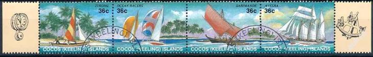 Kokosový ostrov Cocos Islands 1987 o Mi166/9 soutisk komplet lodě /AL/