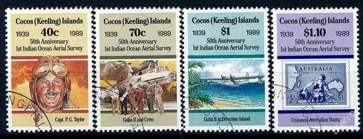Kokosový ostrov , Cocos Islands 1989 o/ Mi 213-6 komplet letectví /AL/