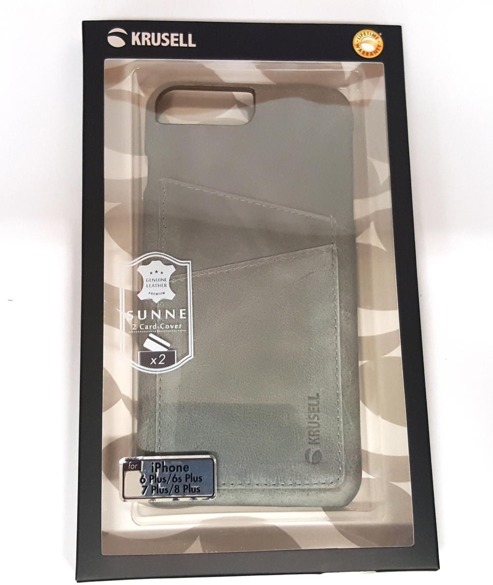 Krusell zadný kryt SUNNE 2 Card pre Apple iPhone 8 Plus/7 Plus, sivá - undefined