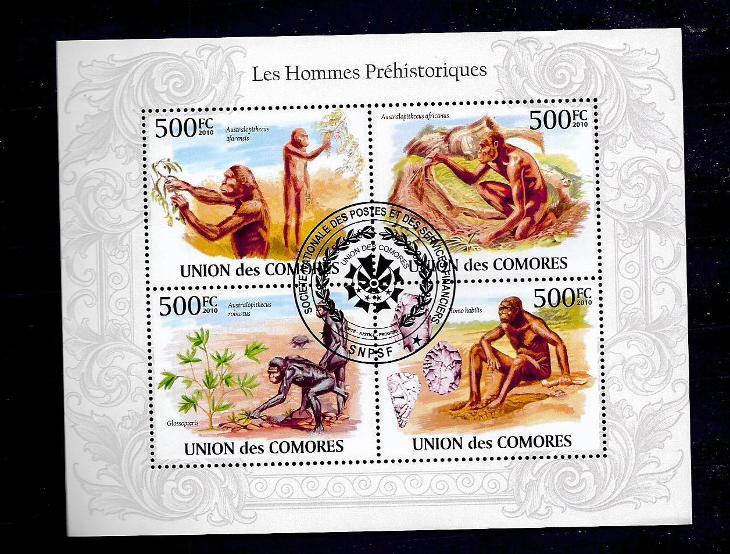 Komory 2010 - Australopithecus - Tematické známky