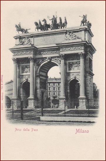 Milano * Arco della Pace, oblouk, socha, Stengel * Itálie * Z1437