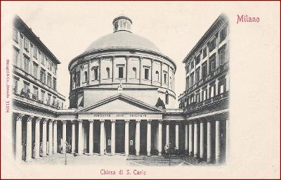 Milano * Chiesa di S. Carlo, kostel, Stengel * Itálie * Z1486