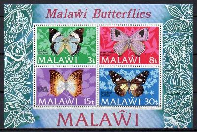 Malawi-Motýli 1973** Michel Bl.30 / 22 €