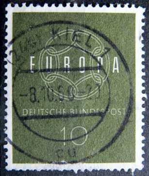 BUNDESPOST: MiNr.320 EUROPA and CEPT 10pf, Europa Issue 1959