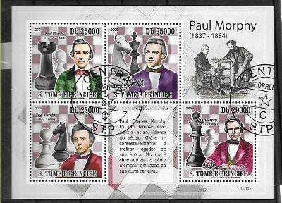 Sao Tomé 2009 - slavný šachista Paul Morphy (1837-1884)