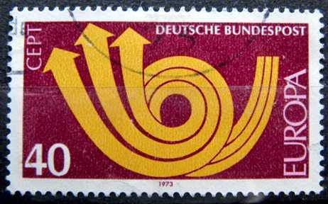 BUNDESPOST: MiNr.769 Post Horn and Arrows 40pf, Europa Issue 1973