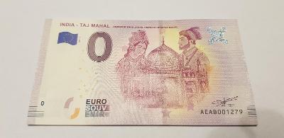 India Taj Mahal 2019 0 euro 0€ bankovka suvenír