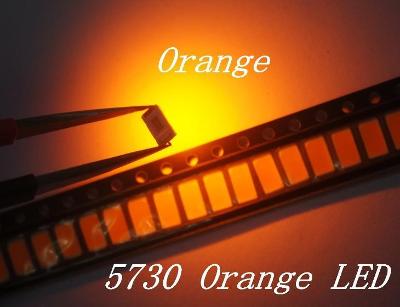 10 ks SMD LED 5730 oranžová 