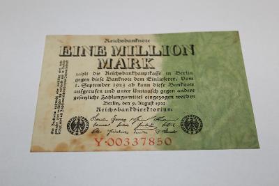 1 000 000 MAREK 1923 NEMECKO - Z OBEHU stav 2-3