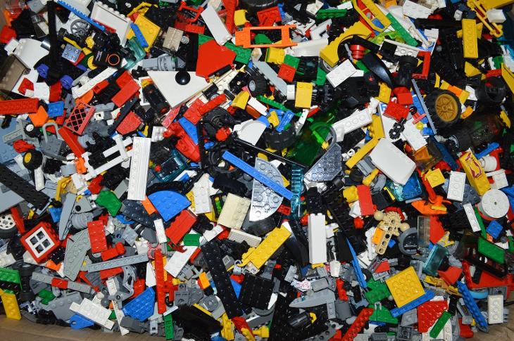 Lego kostky díly na stavění mix 1 kg - Hračky