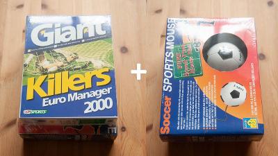 ***** Giant killers euro manager 2000 + soccer sports mouse NOVÉ! (PC)