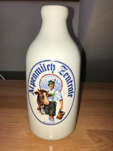Reklamní porcelánová láhev na mléko, cca 1925, ČSR DITMAR URBACH
