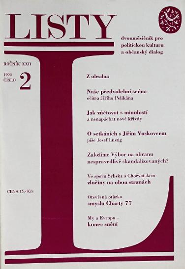 Listy 2/1992 mj.  Ve sporu Srbska s Chorvatskem, Voskovec