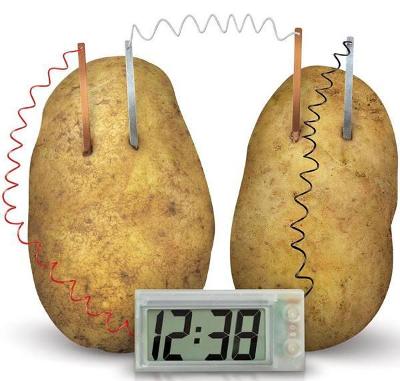 Kreativní BRAMBOROVÉ HODINY Potato clock, NOVÉ