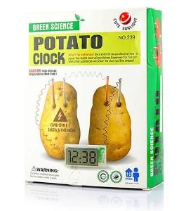 Kreativní BRAMBOROVÉ HODINY Potato clock, NOVÉ