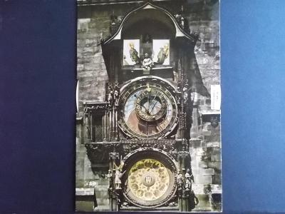 Kalendář 20. století Unikátní pohlednice Orloj Praha otáčecí tabulka 