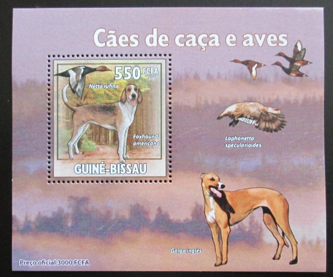 Guinea-Bissau 2009 Poľovné psy a kačice DELUXE Mi# 4487 Block 1790 - Známky fauna