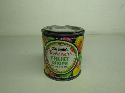 Stará plechová krabička od / Olde English Taveners Fruit Drops 