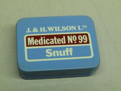 Starožitná plechová krabička od  J.&H. Wilson LtdMedicated No 99.Snuff
