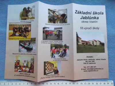 Starý leták obce Jablůnka Vsetín propagace reklama