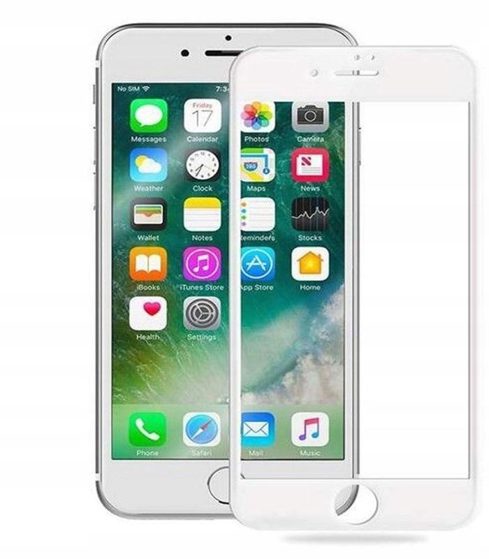 Ochranné tvrdené sklo 9D na celý displej biely rámik iPhone SE 2020 - undefined