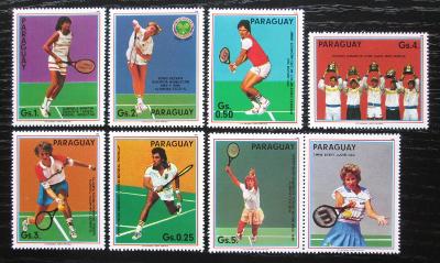 Paraguay 1986 Tenis s kupónem Mi# 4029-35 1806