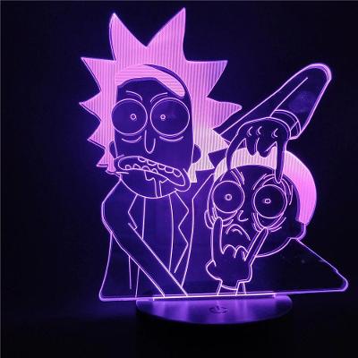 Rick And Morty - LED lampa 3D, různé barvy