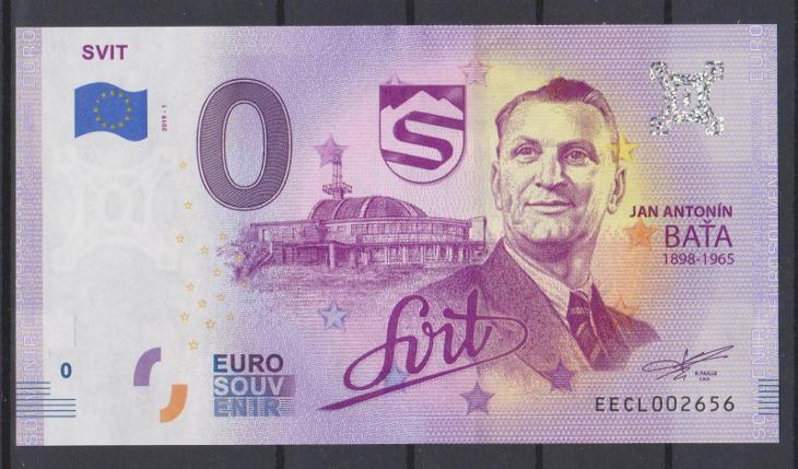 Bata Banconota 0 Euro Svit Jeans Antonin Bata Slovacchia 2019 Numero 9401 