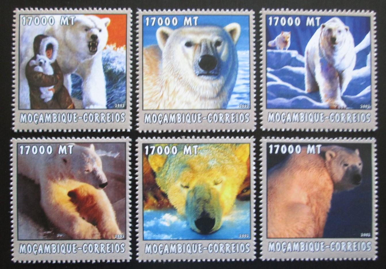Mozambik 2002 Ľadové medvede Mi# 2698-2703 Kat 12€ 1847 - Známky fauna