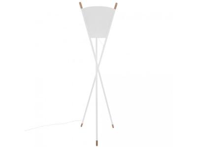 Stojací lampa bílá, 165 cm, třínohá