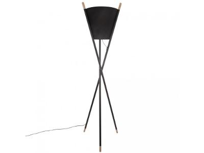 Stojací lampa černá, 165 cm, třínohá
