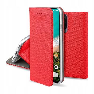 Flipové červené magnetické knížkové pouzdro obal pro Xiaomi Mi A3 lite