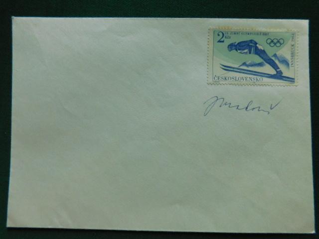 Autogram - List Olympijskej hry 1964 - Josef Matouš (skokan na lyžiach) - Ostatné zberateľské predmety