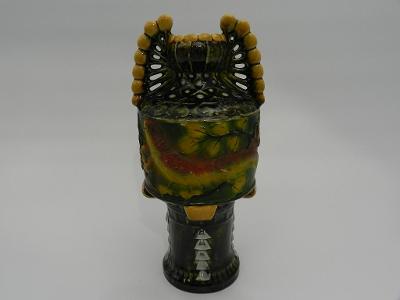 Krásná stará ručně malovaná Váza Papoušci