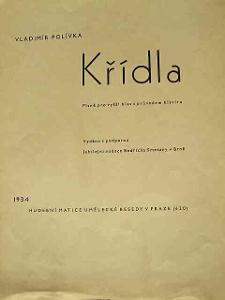 Křídla / písně s doprovodem klavíru/ - Vladimír Polívka, 1934