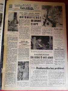 Svázaný časopis Tanvaldský textilák č. 1-48/1962...(10070)