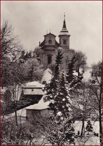 Nová Paka * kostel, část města, zimní krajina * Jičín * V1151