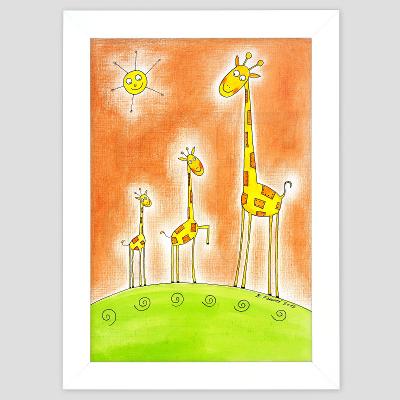 OBRÁZEK pro děti, obraz pro dítě, dětský, veselý, na stěnu - Žirafy