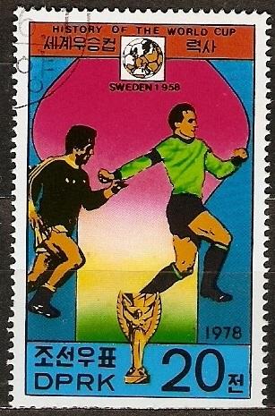 KLDR 1978 historia MS vo futbale, 1958 Sverige  - Filatelie