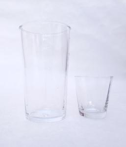 2 ks: Stará sklenička + v. panák (11a5,3cm)